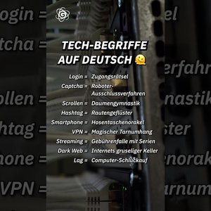 Tech-Begriffe auf Deutsch